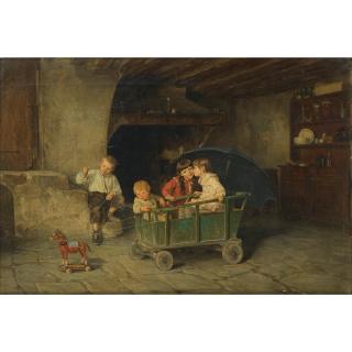 Charles-Bertrand d\'Entraygues - Enfants Jouant