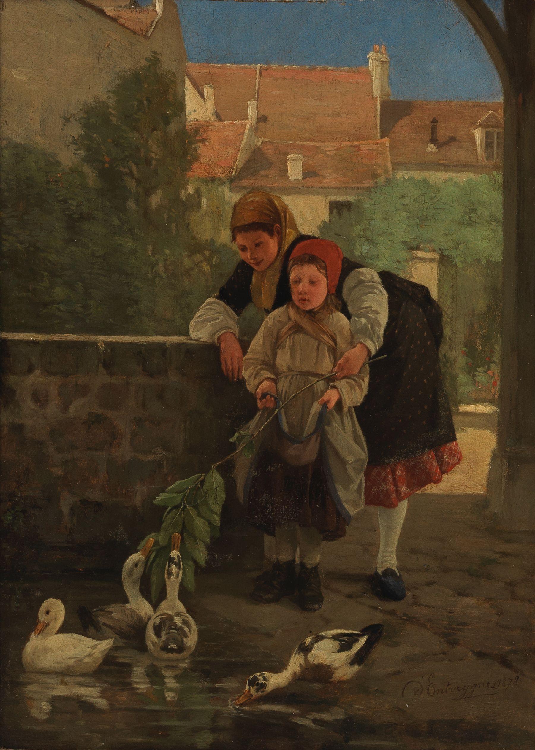 Charles Bertrand d\'Entraygues - Feeding the ducks