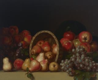 Charles Bird King - Apples, Pears, Plums and Grapes
