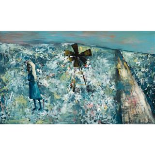 Charles Blackman - Australian Girl With Windmill