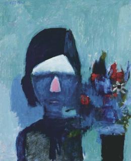 Charles Blackman - Girl With Flowers