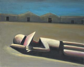 Charles Blackman - Prone schoolgirl (1953)