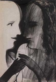 Charles Blackman - Two Girls, c.1967