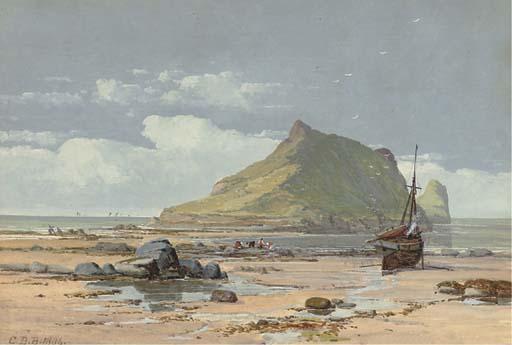 Charles Brooke Branwhite - Kelp Gathering At Low Tide