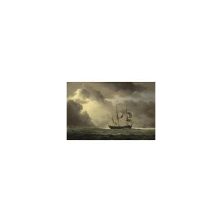 Charles Brooking - A Man-Of-War And Other Shipping In An Approaching Storm