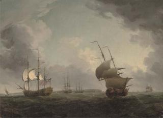 Charles Brooking - Men-O\'War Off The Isle of Wight