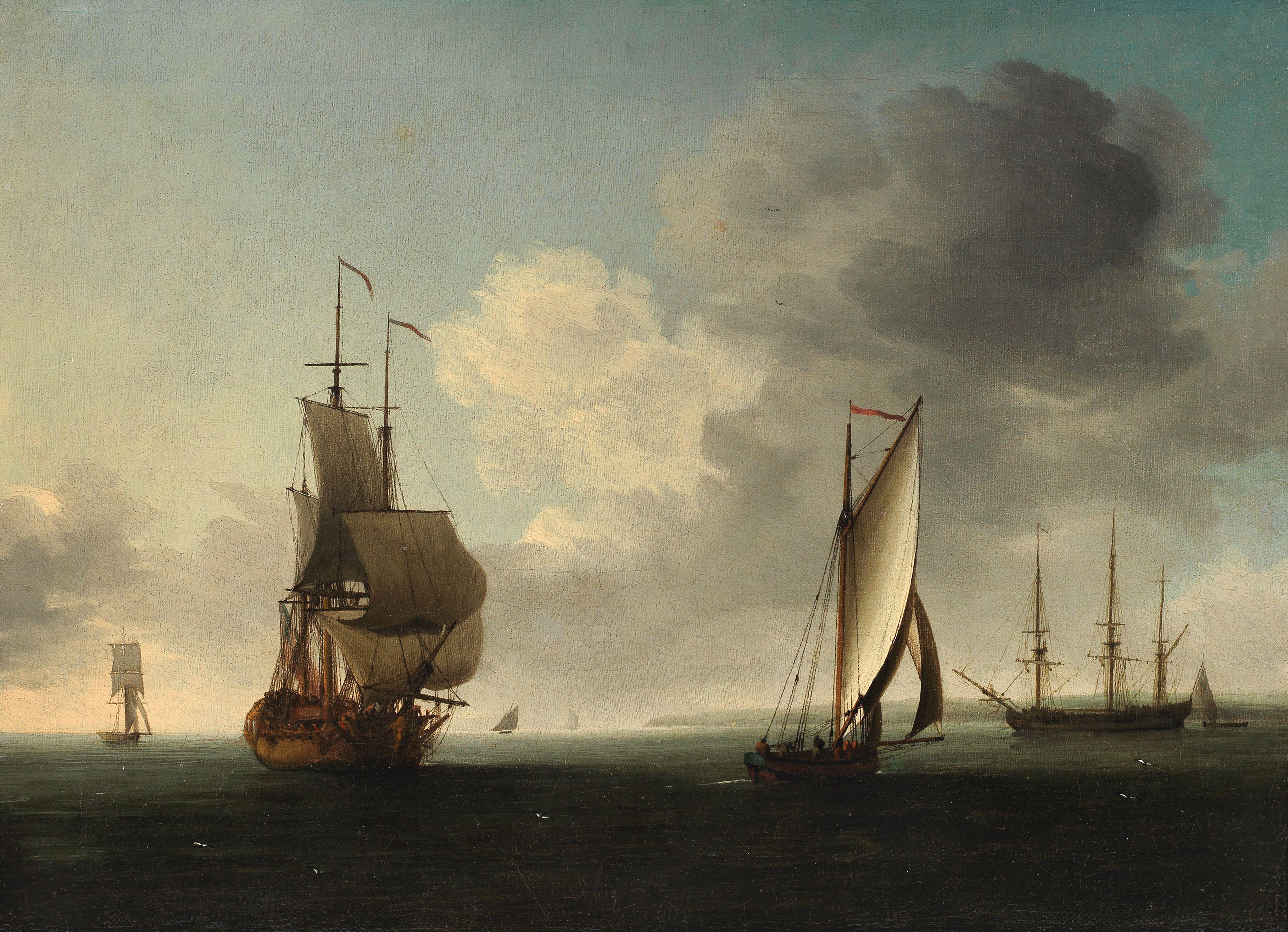 Charles Brooking - Shipping in a gentle breeze