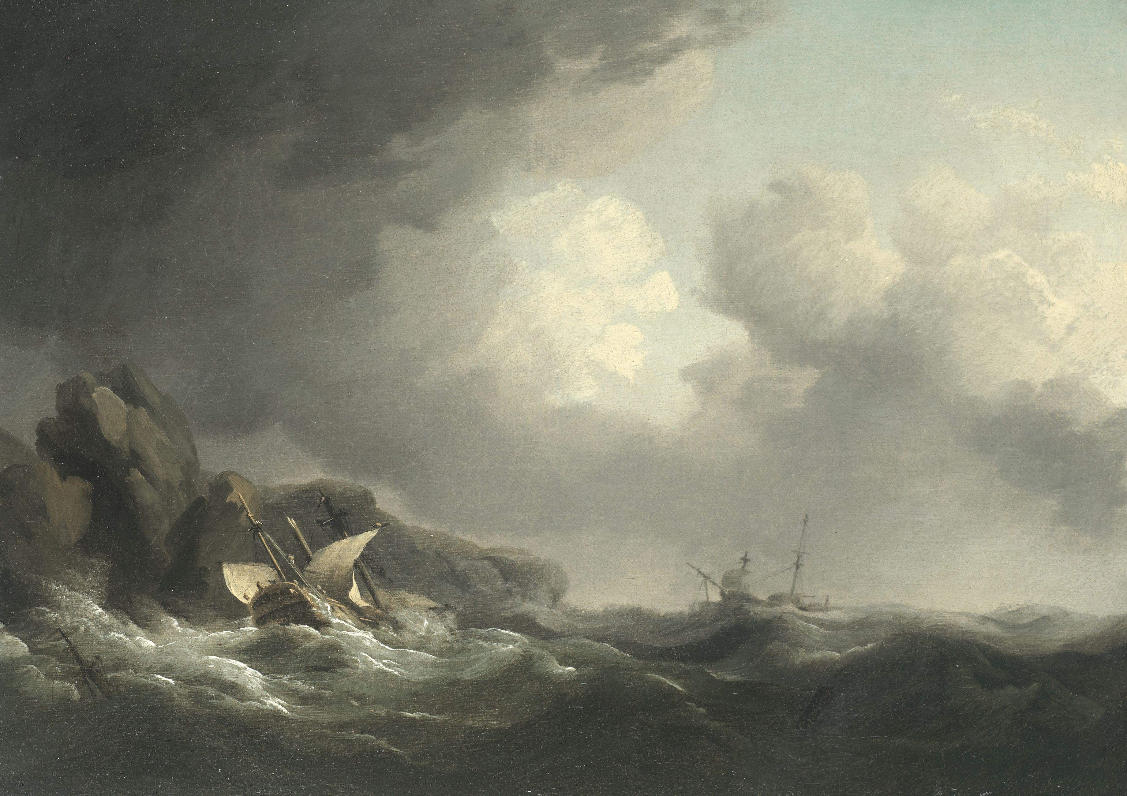 Charles Brooking - The wreck of the Nuestra Senora off Beachy Head, November 1746