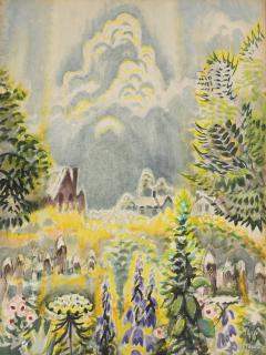 Charles Burchfield - Flower Garden And Pillar Of Cloud