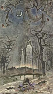 Charles Burchfield - New Moon in the Woods