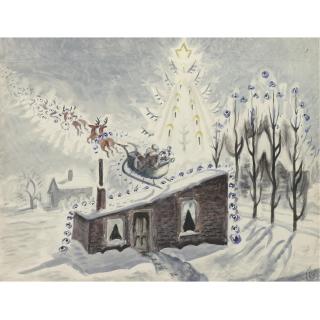 Charles Burchfield - Twas the Night Before Christmas
