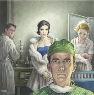 Charles Burki - De liefdes van Dokter Berg; a cover illustration