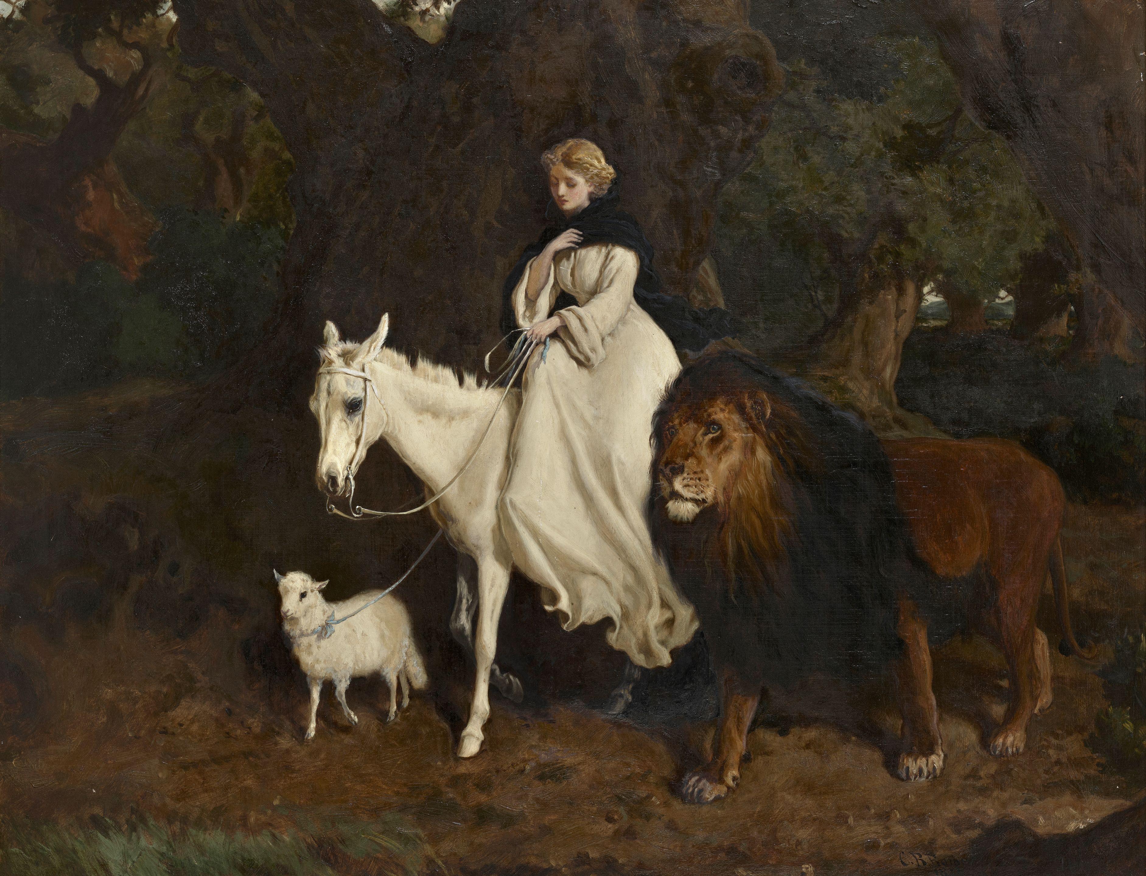 Charles Burton Barber, ROI - The lamb with the lion