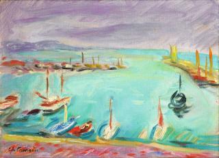 Charles Camoin - Bateaux À Quai Dans Le Port De Saint-Tropez