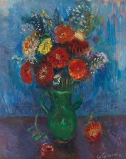 Charles Camoin - Fleurs au pichet vert