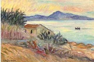Charles Camoin - La Baie de St. Tropez Au Soleil Couchant