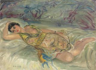 Charles Camoin - La brune au sein nu