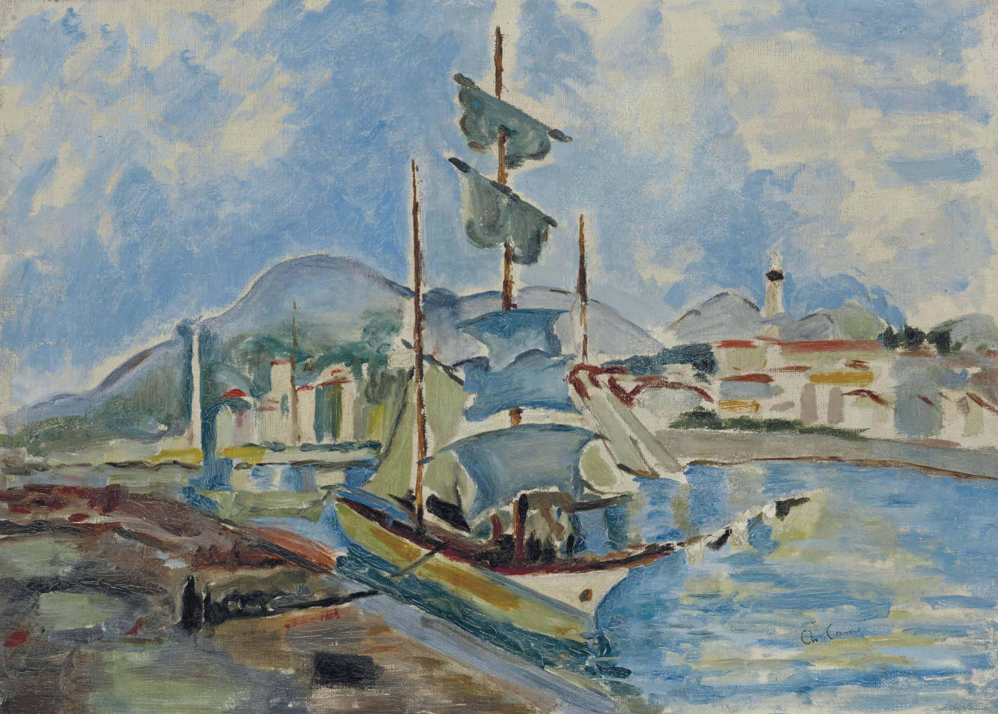 Charles Camoin - La Goëlette le long du quai, Menton