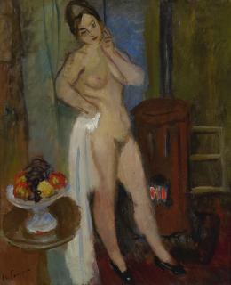 Charles Camoin - Le Modèle Prés D\'Un Poêle Dans L\'Atelier