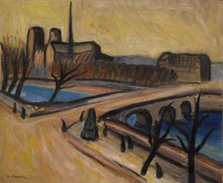 Charles Camoin - Le Pont de L\'Archevêché et le chevet de Nôtre-Dame