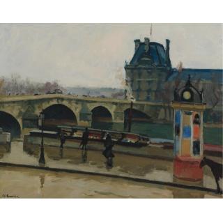 Charles Camoin - Le Pont Royal Par Temps Gris
