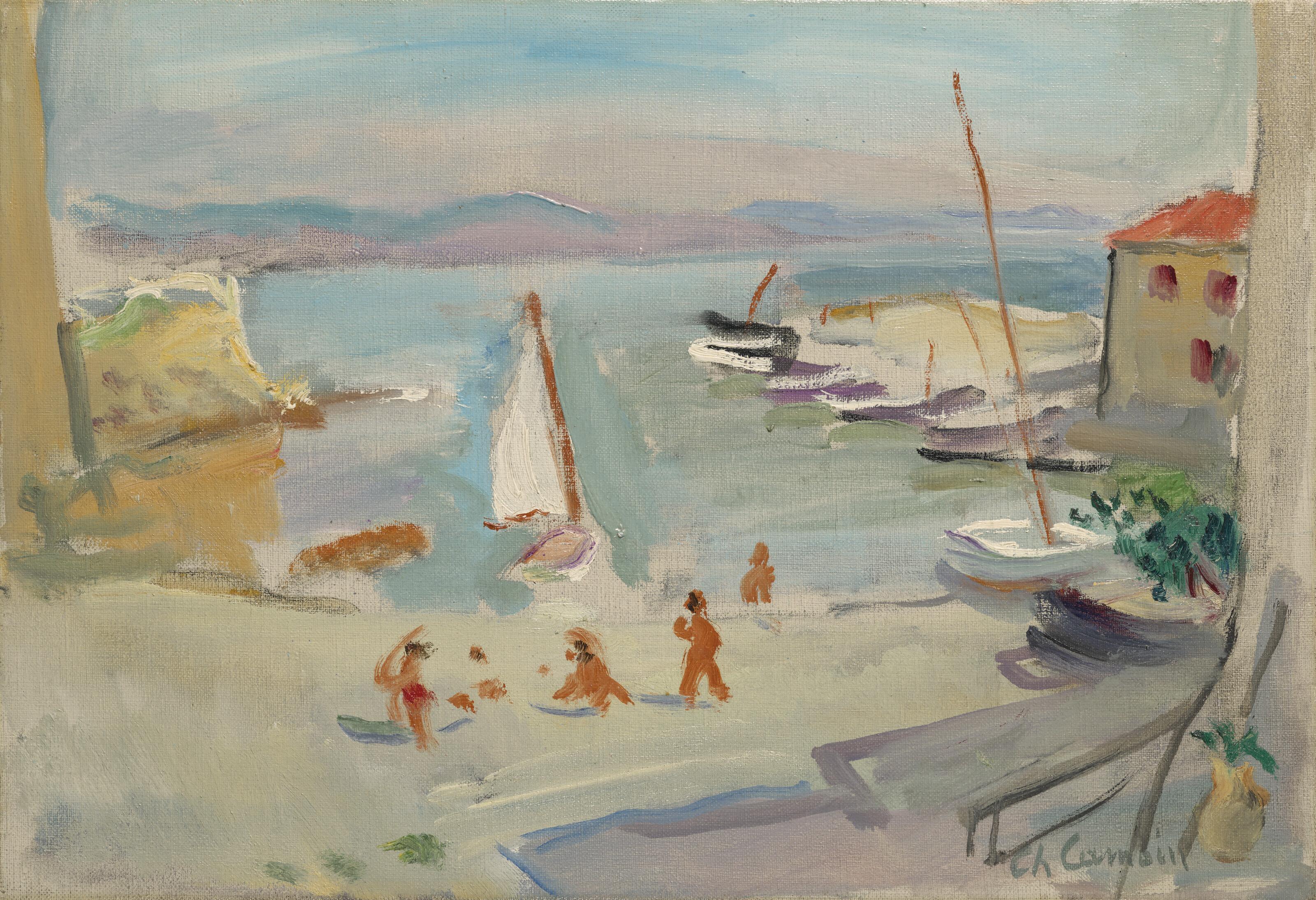Charles Camoin - Saint-Tropez, voile blanche à la Ponche