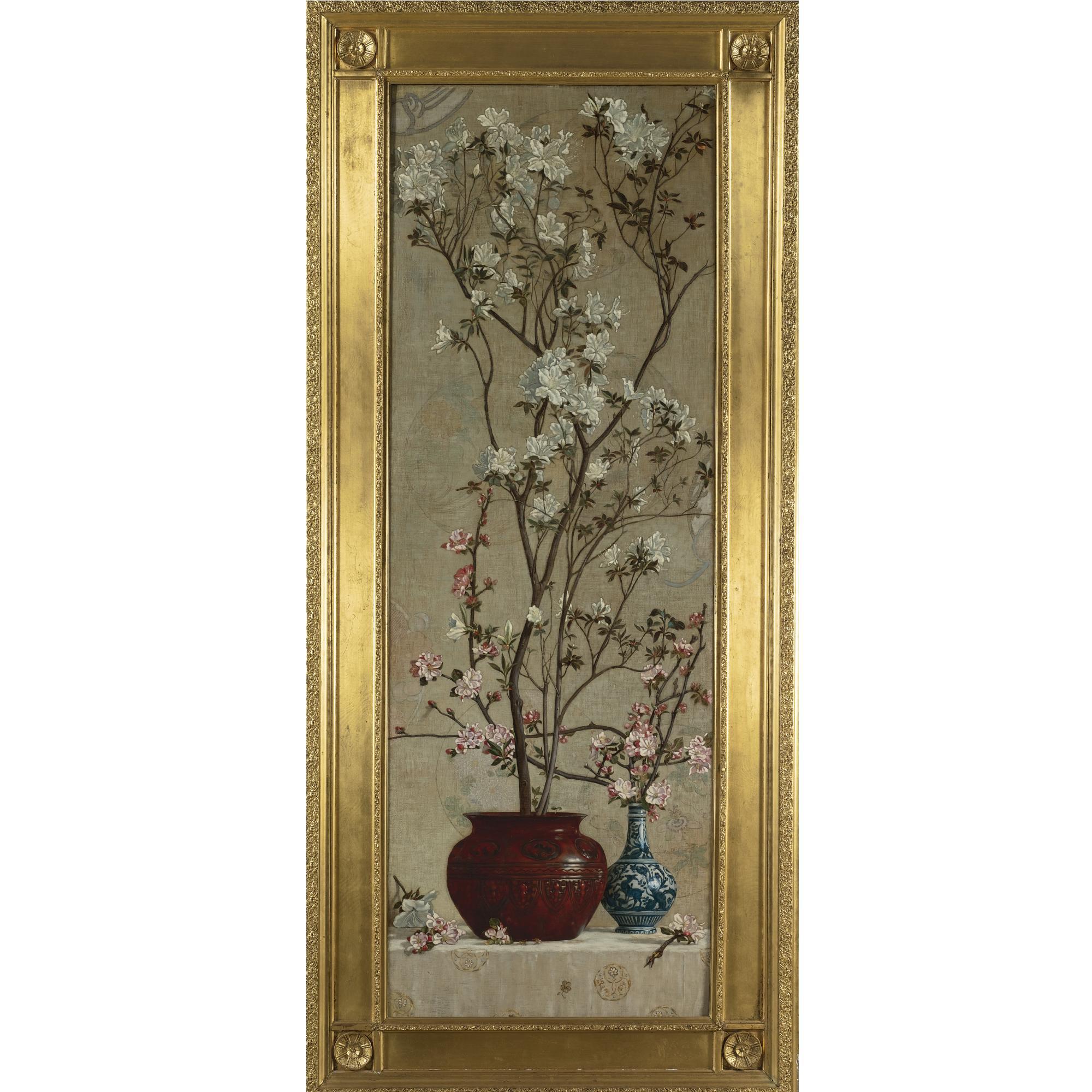 Charles Caryl Coleman - Azaleas And Apple Blossoms