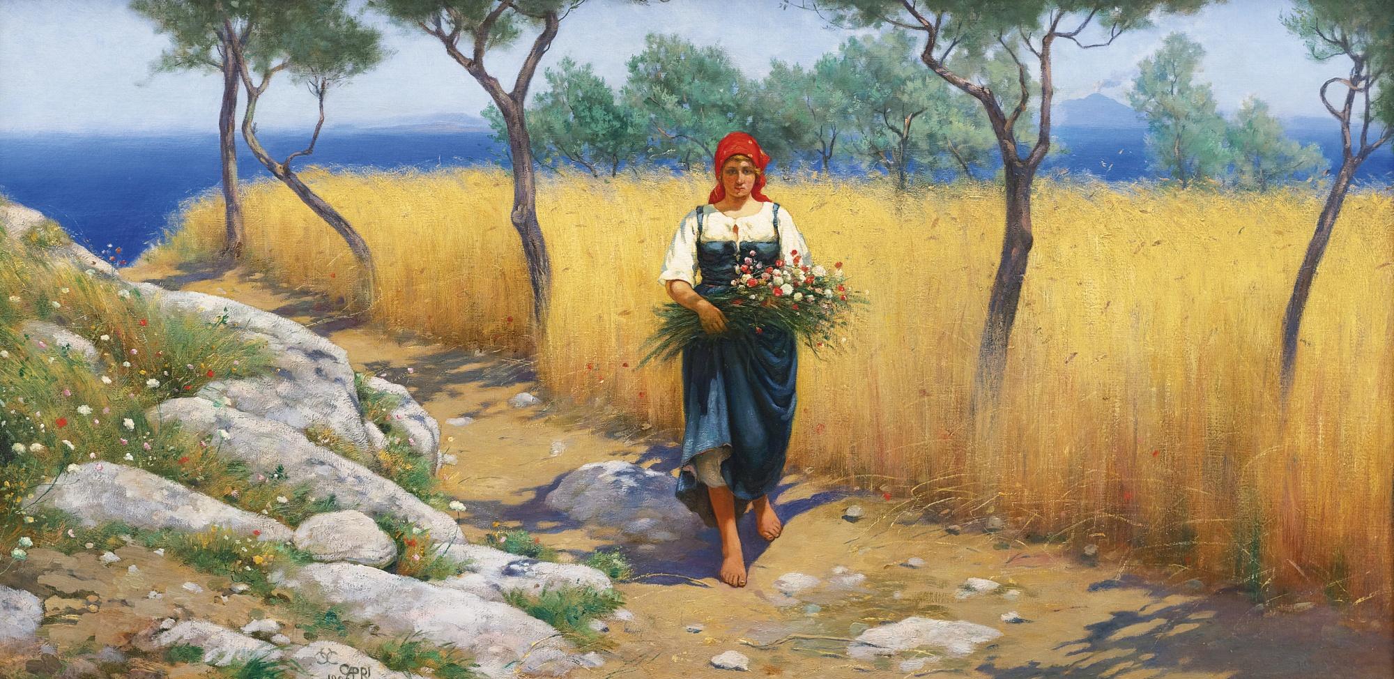 Charles Caryl Coleman - Summer Flowers, Capri