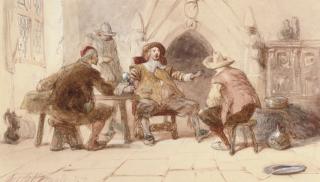 Charles Cattermole, R.I. - The story-teller (illustrated); and The eavesdropper