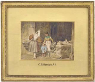 Charles Cattermole - Children in a church