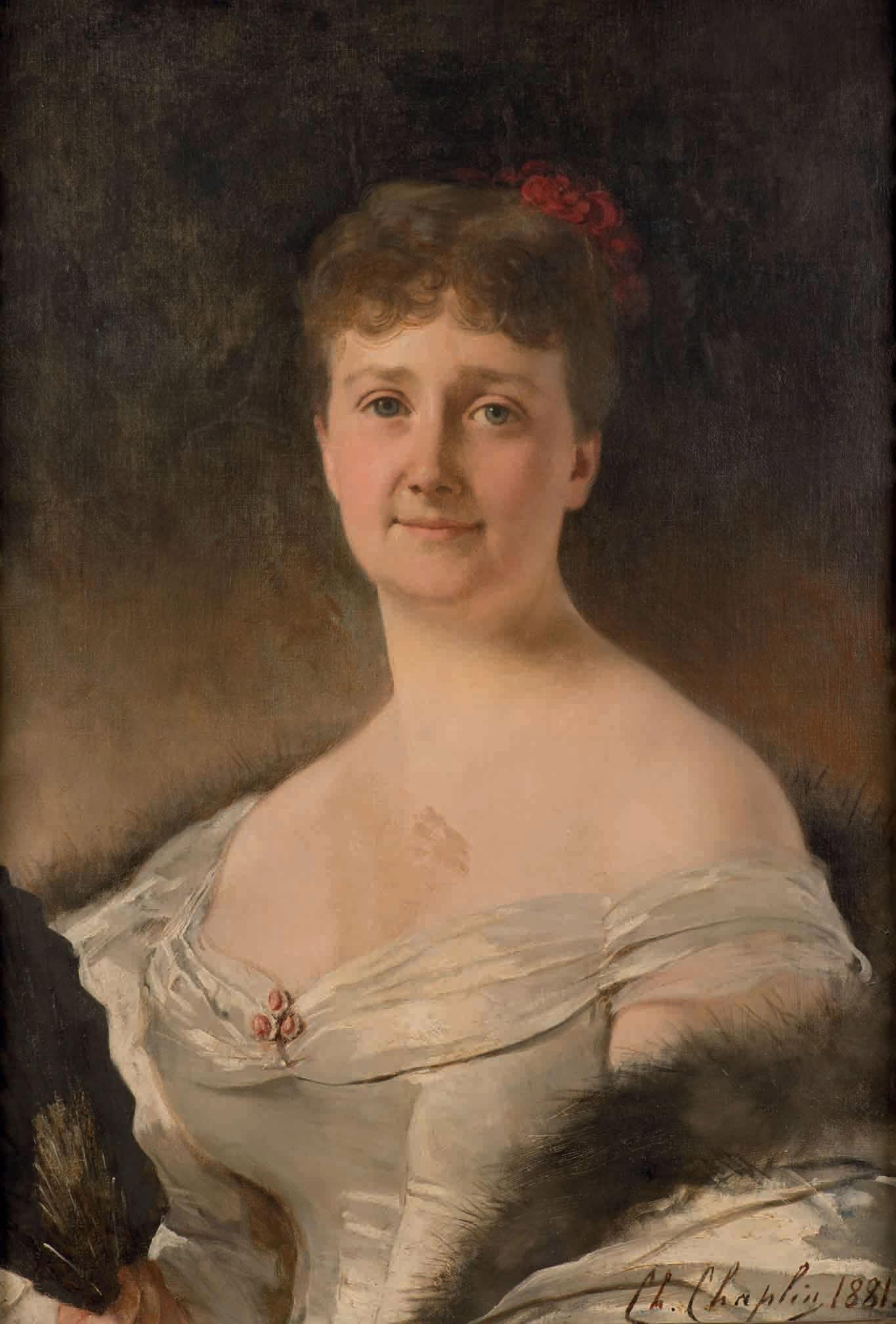 Charles Chaplin - Femme en robe de bal