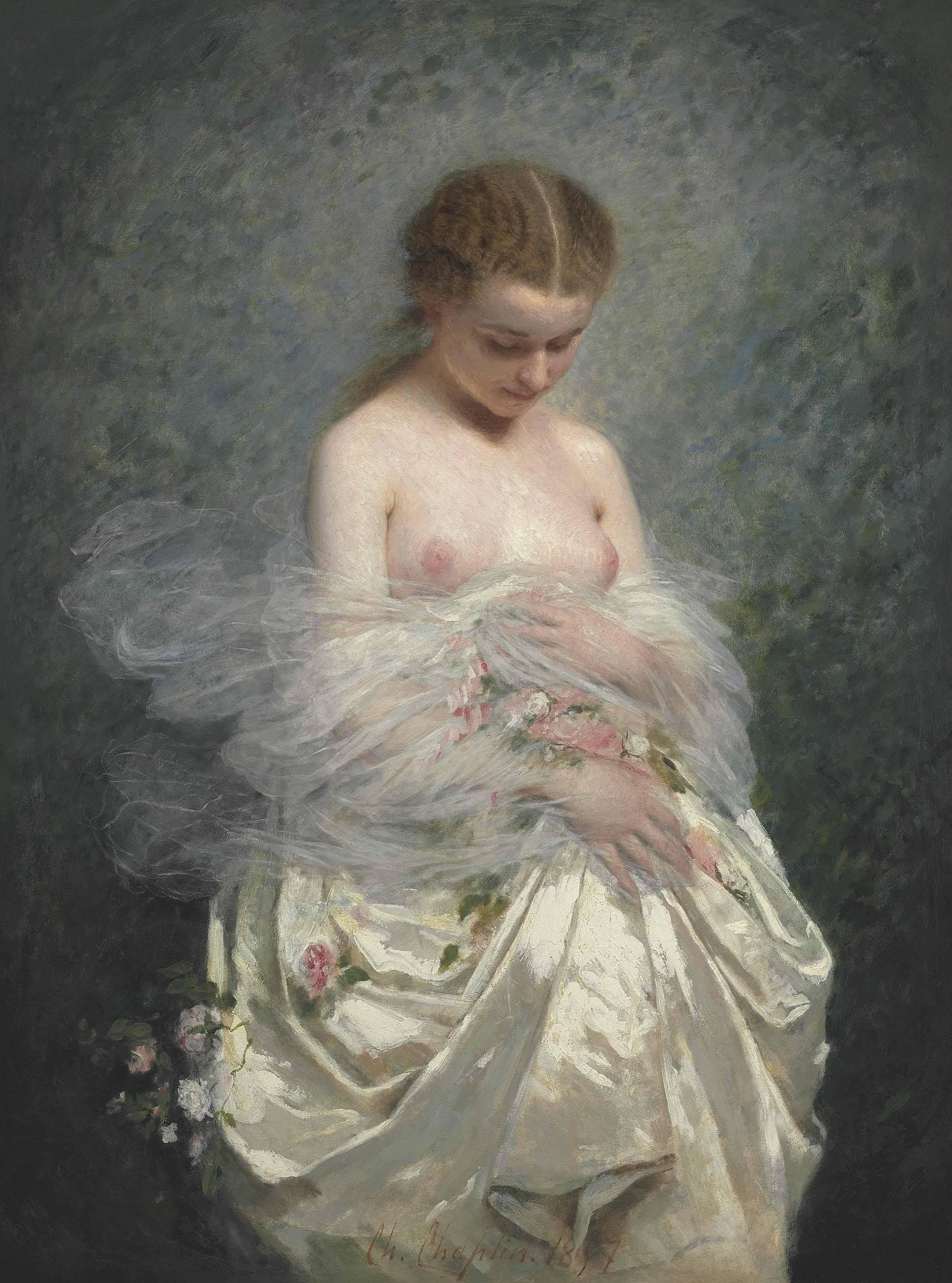 Charles Chaplin - Jeune fille aux seins nus