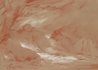 Charles Chaplin - Women in landscape