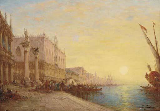 Charles-Clément Calderon - By the Piazzetta, St Mark\'s, Venice