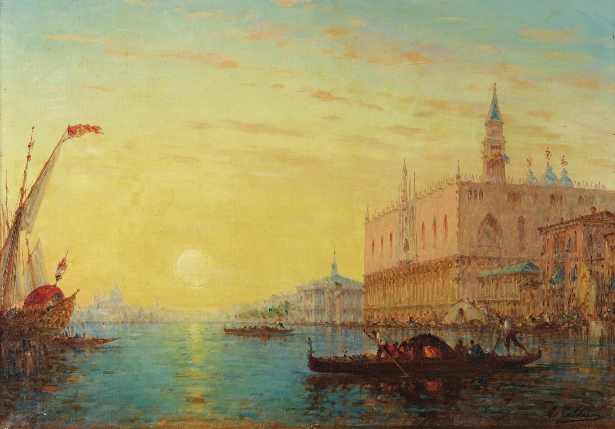Charles-Clément Calderon - Venice By Sundown