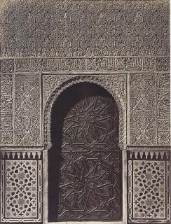 Charles Clifford - La Alhambra, Puerta en la sala de Justicia, c.1858