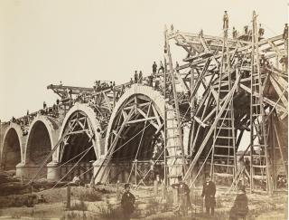 Charles Clifford - Madrid, Puente De Los Franceses, 1859Albumen Print, Flush-Mounted To Original Card. With The Photographer\'S Blindstamp. Mounted And Framed.