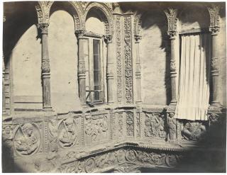 Charles Clifford - Zaragoza, Patio De La Casa Conocida Con El Nombre De Los Infantes,, 1860Albumen Print, Flush-Mounted To Original Card. Numbered 52. In Red Ink At Lower Left. Mounted And Framed.