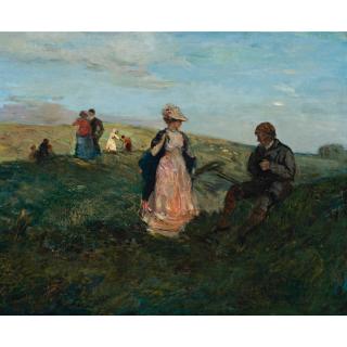 Charles Conder - British Landscape With Figures