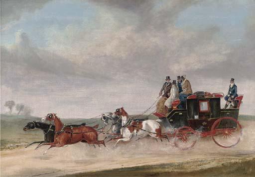 Charles Cooper Henderson - A Stagecoach At Full Speed