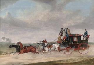 Charles Cooper Henderson - A Stagecoach At Full Speed