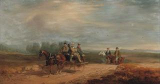 Charles Cooper Henderson - Figures in a jaunting car