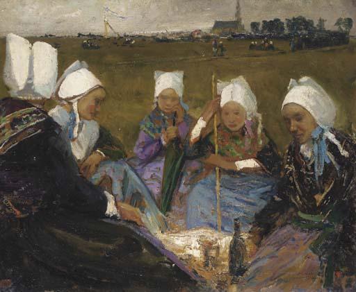 Charles Cottet - Femmes de Plougastel au pardon de St. Anne