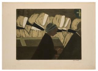 Charles Cottet - Soeurs du Saint Esprit autour d\'un cercueil