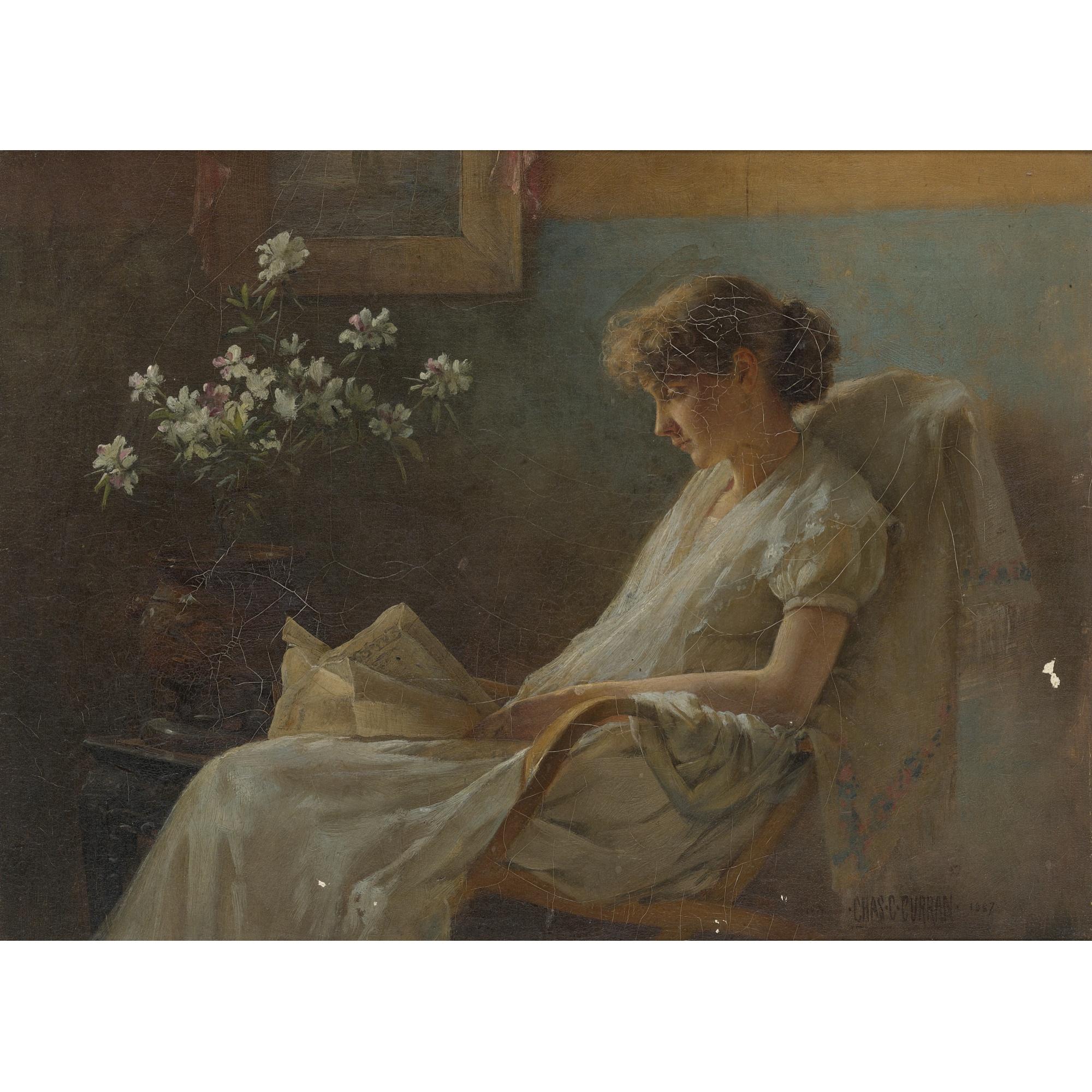 Charles Courtney Curran - A Comfortable Corner