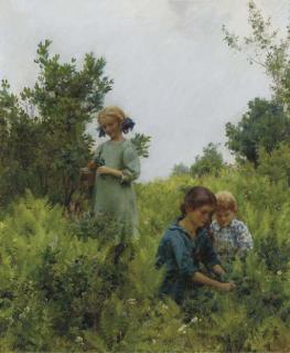 Charles Courtney Curran - Blueberries And Ferns