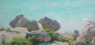 Charles Courtney Curran - Boulders on Bear Cliff (The Conference)