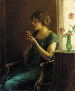 Charles Courtney Curran - The Full Blown Rose