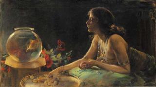 Charles Courtney Curran - The Goldfish