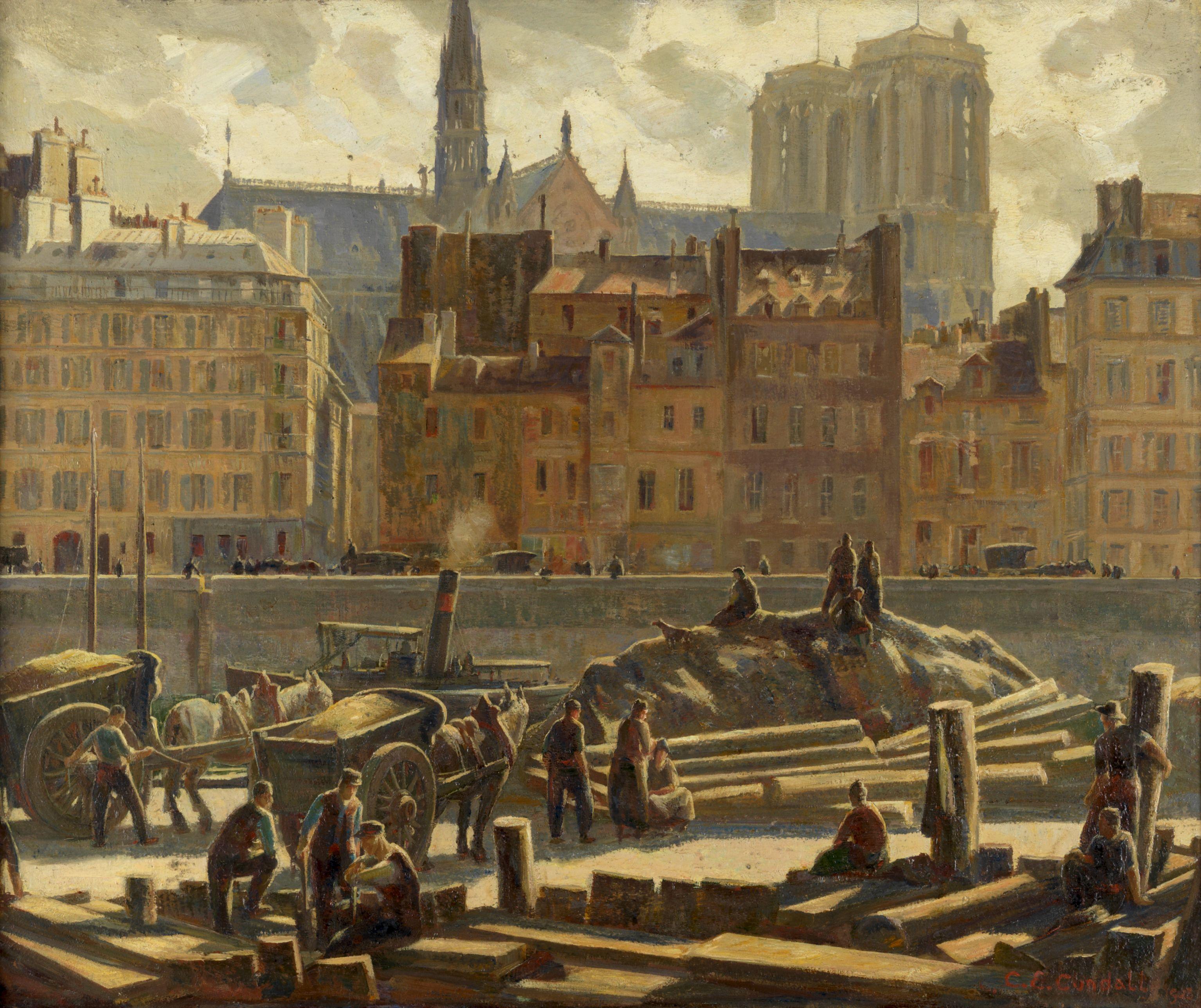 Charles Cundall R.A., R.W.S., R.P. - Notre Dame, Paris